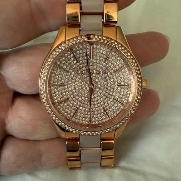 Rose Gold Crystal Michael Kors watch - Picture 2 of 4